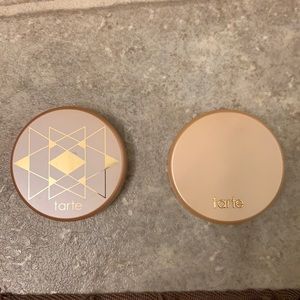 Tarte highlighters in “spellbound glow” and “exposed highlight”